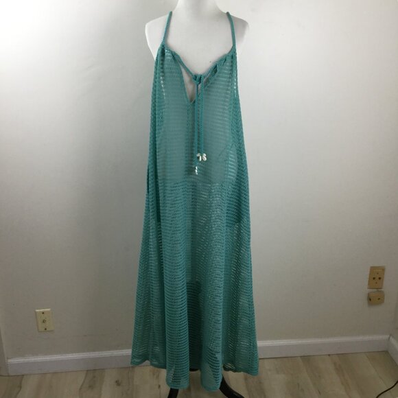 Haute Hippie Seafoam Green Maxi Cover Up Dress l - Picture 10 of 11